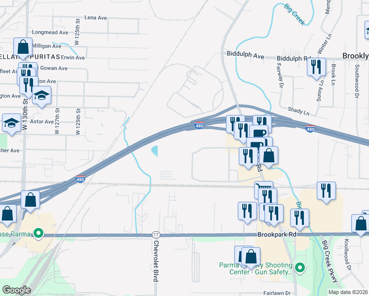 map of restaurants, bars, coffee shops, grocery stores, and more near 4900 Tiedeman Road in Brooklyn