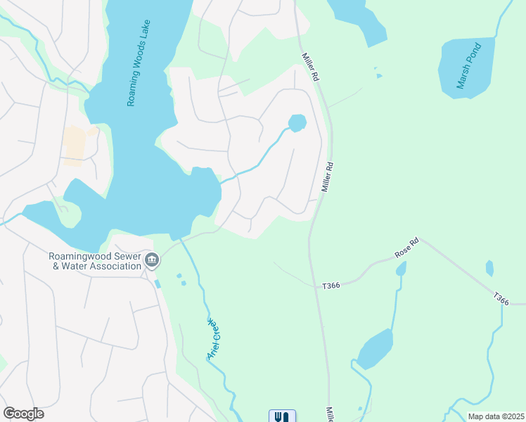 map of restaurants, bars, coffee shops, grocery stores, and more near 1654 Windemere Ln in Wayne