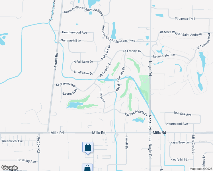 map of restaurants, bars, coffee shops, grocery stores, and more near 4454 Silver Oak Dr in Avon