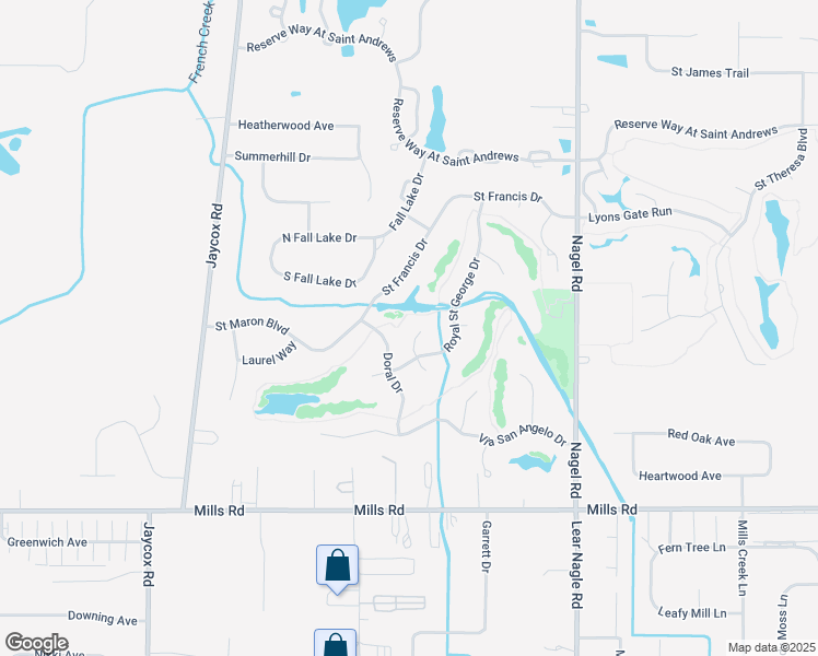 map of restaurants, bars, coffee shops, grocery stores, and more near 4454 Silver Oak Drive in Avon