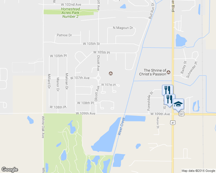 map of restaurants, bars, coffee shops, grocery stores, and more near 11973 West 107th Place in Saint John