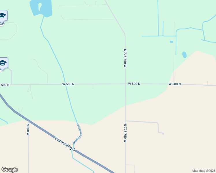 map of restaurants, bars, coffee shops, grocery stores, and more near 7379 West 500 North in Ligonier