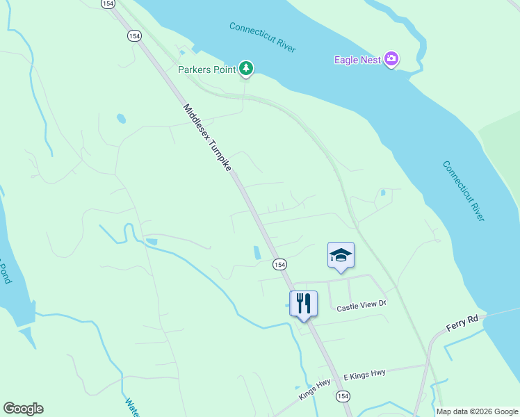 map of restaurants, bars, coffee shops, grocery stores, and more near 79 Maple Street in Chester