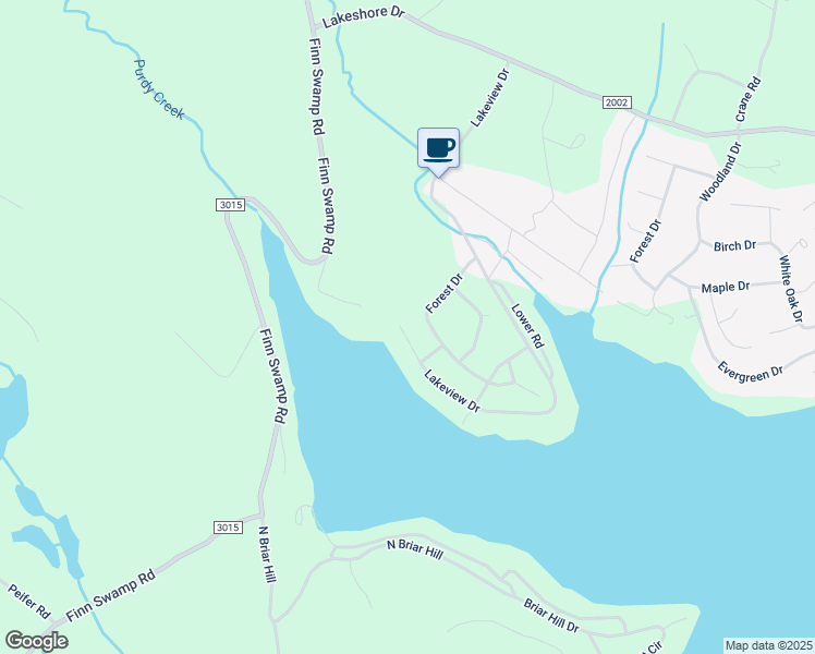map of restaurants, bars, coffee shops, grocery stores, and more near 6 Lakeview Dr in Lakeville