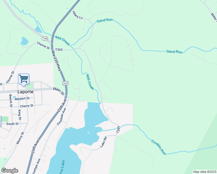 map of restaurants, bars, coffee shops, grocery stores, and more near Rock Hills Road in Sullivan County
