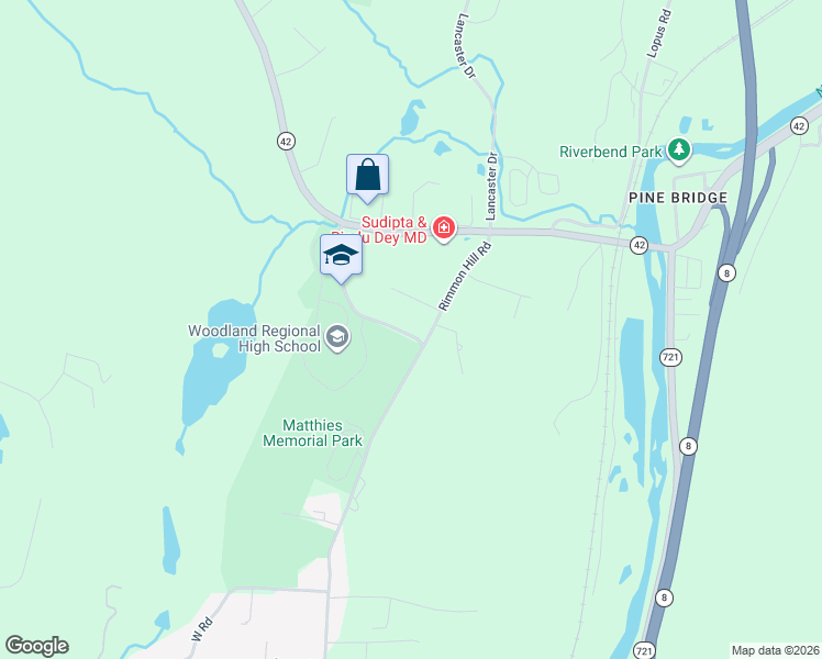 map of restaurants, bars, coffee shops, grocery stores, and more near 100 Rimmon Hill Road in Beacon Falls