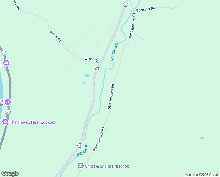 map of restaurants, bars, coffee shops, grocery stores, and more near 185 Old Cahoonzie Road in Sparrow Bush