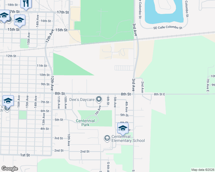 map of restaurants, bars, coffee shops, grocery stores, and more near 500-698 8th Street in Columbus