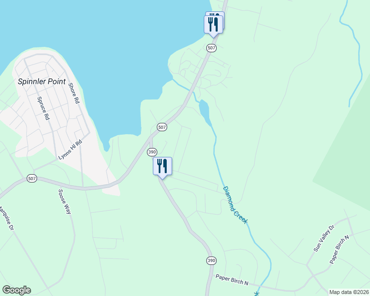 map of restaurants, bars, coffee shops, grocery stores, and more near 2nd Road in Tafton
