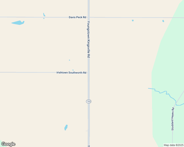 map of restaurants, bars, coffee shops, grocery stores, and more near 7516 Youngstown Kingsville Road in Farmdale