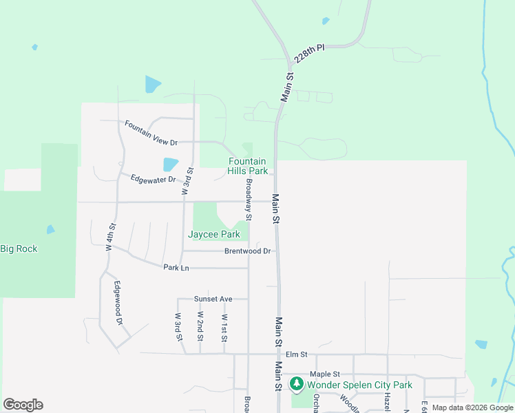 map of restaurants, bars, coffee shops, grocery stores, and more near 1558 Broadway Street in Pella