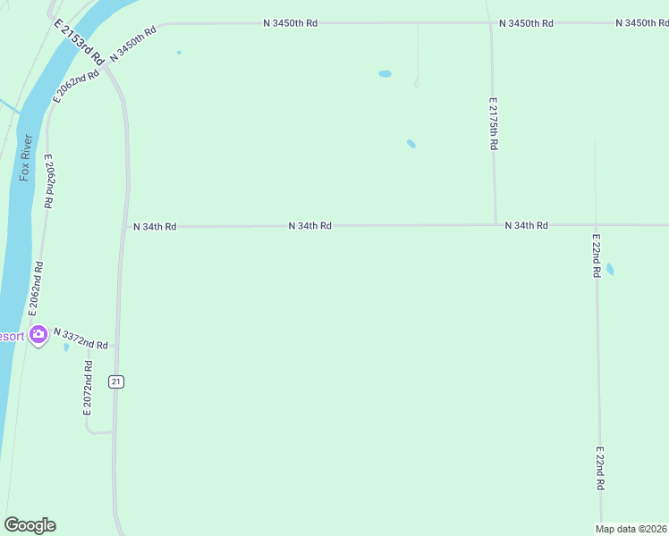 map of restaurants, bars, coffee shops, grocery stores, and more near 2136 North 34th Road in Ottawa