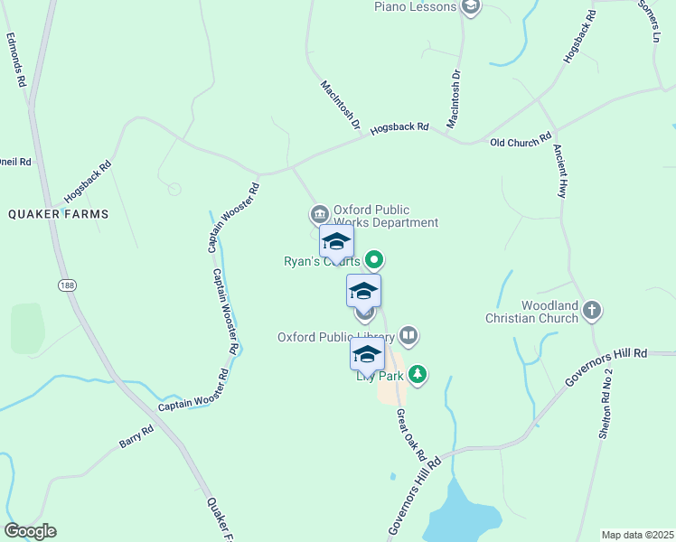 map of restaurants, bars, coffee shops, grocery stores, and more near 30 Great Oak Road in Oxford