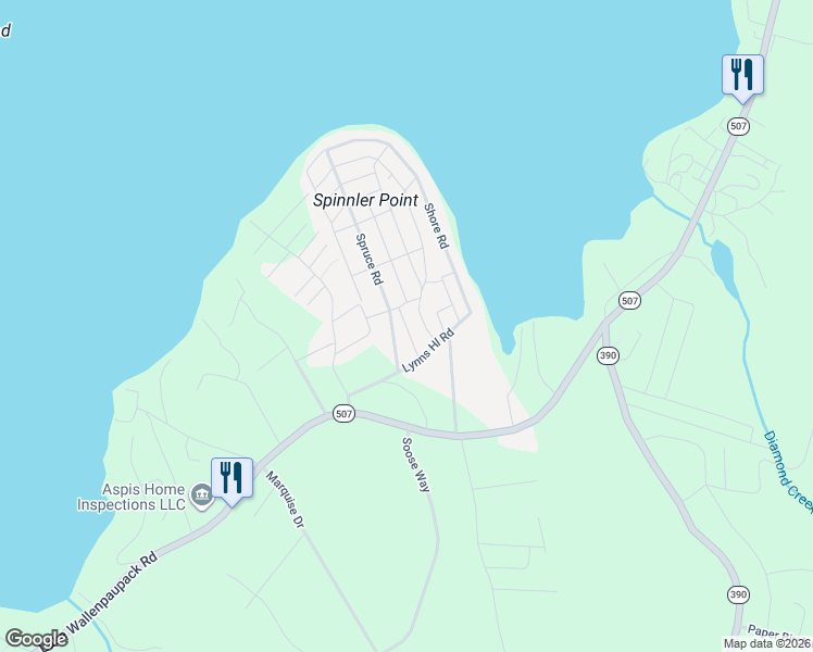 map of restaurants, bars, coffee shops, grocery stores, and more near Willow Road in Pike County
