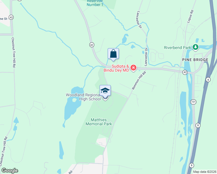 map of restaurants, bars, coffee shops, grocery stores, and more near Back Rimmon Road in Beacon Falls