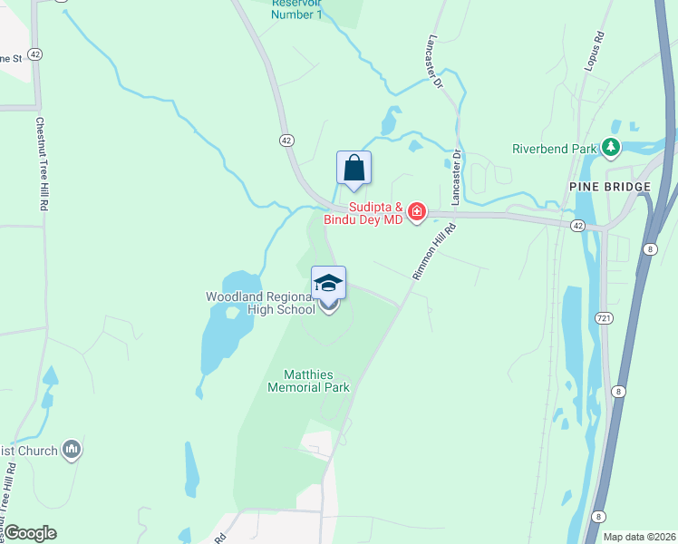 map of restaurants, bars, coffee shops, grocery stores, and more near Back Rimmon Road in Beacon Falls