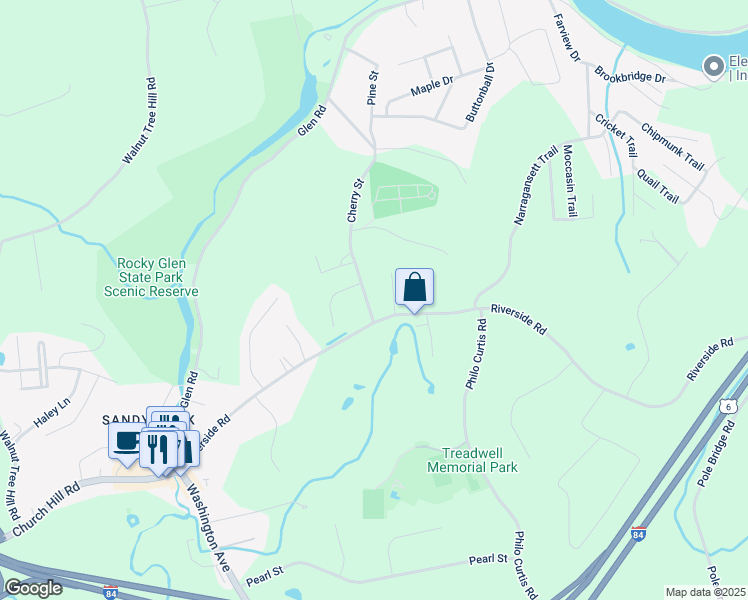 map of restaurants, bars, coffee shops, grocery stores, and more near 4 Cherry Street in Newtown