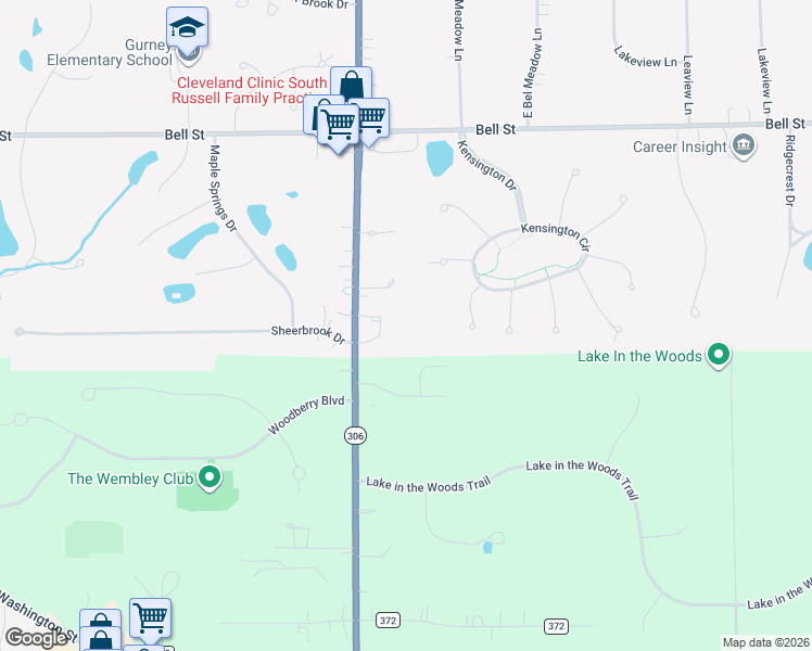map of restaurants, bars, coffee shops, grocery stores, and more near 5277 Chillicothe Road in Chagrin Falls