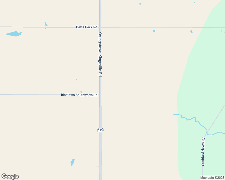 map of restaurants, bars, coffee shops, grocery stores, and more near 7516 Youngstown Kingsville Road in Farmdale