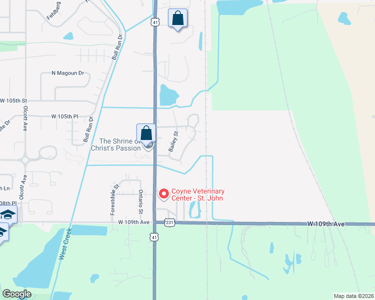 map of restaurants, bars, coffee shops, grocery stores, and more near 10633 Schneider Place in Saint John