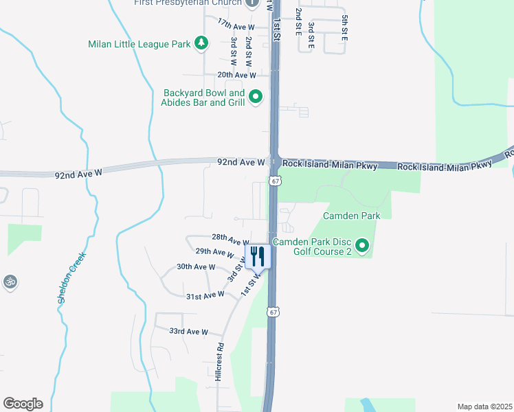 map of restaurants, bars, coffee shops, grocery stores, and more near 2 Suburban Heights in Milan