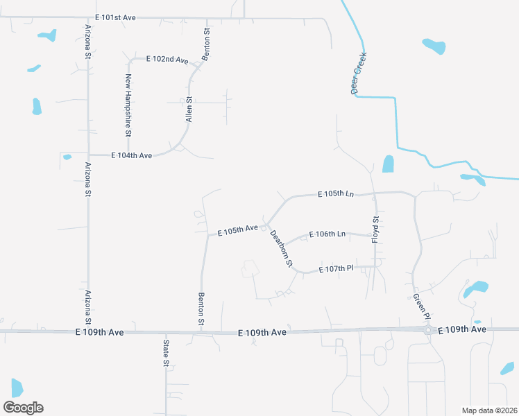 map of restaurants, bars, coffee shops, grocery stores, and more near 5018 E 105th Ln in Crown Point