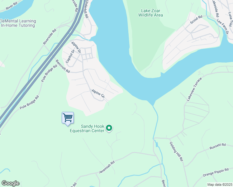 map of restaurants, bars, coffee shops, grocery stores, and more near 87 Engleside Terrace in Newtown