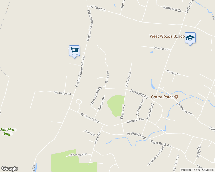 map of restaurants, bars, coffee shops, grocery stores, and more near 129 Russo Drive in Hamden