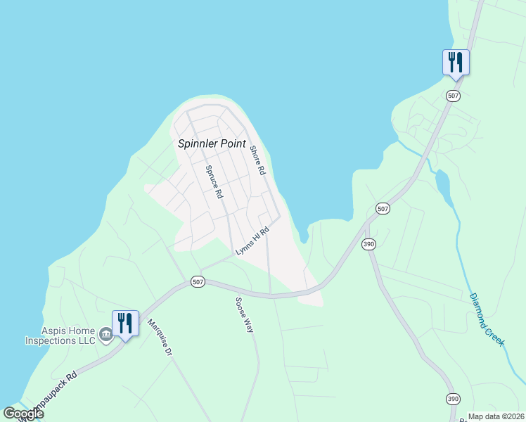 map of restaurants, bars, coffee shops, grocery stores, and more near T398 in Tafton