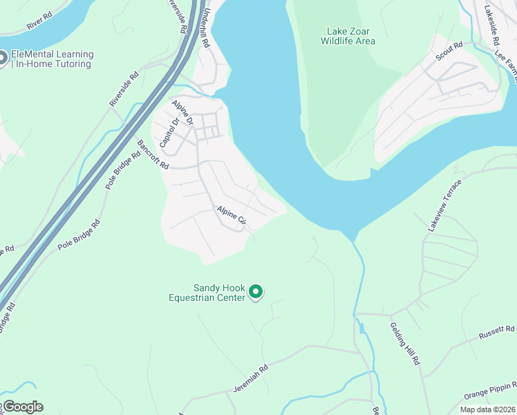 map of restaurants, bars, coffee shops, grocery stores, and more near 87 Engleside Terrace in Newtown