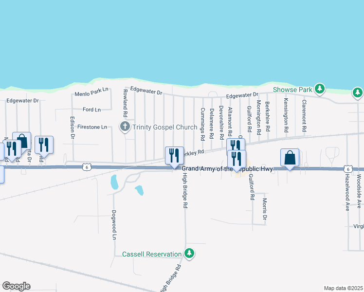 map of restaurants, bars, coffee shops, grocery stores, and more near 408 Parkland Boulevard in Vermilion