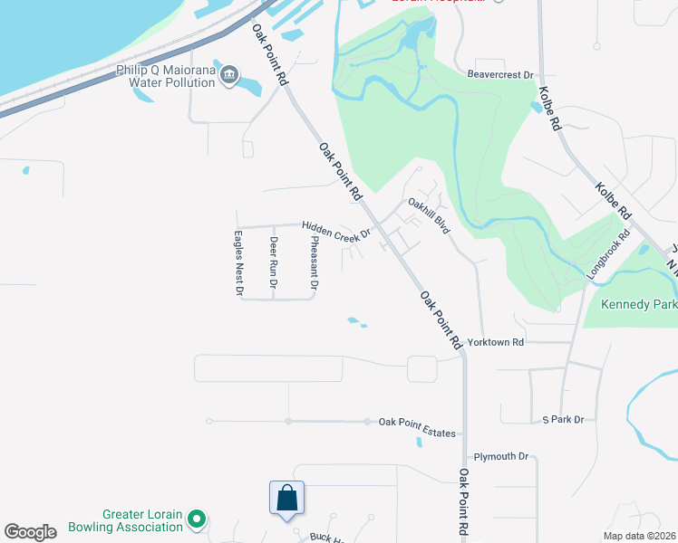 map of restaurants, bars, coffee shops, grocery stores, and more near 6227 Hidden Creek Drive in Lorain