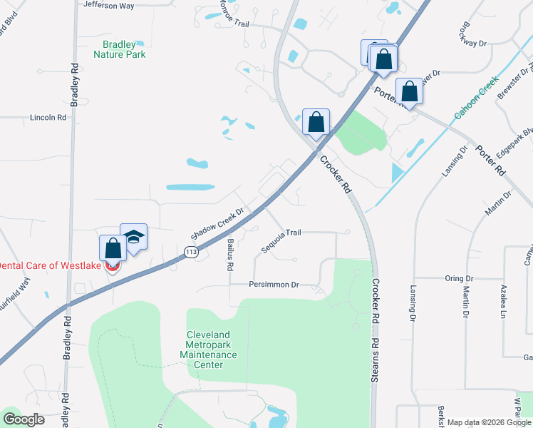 map of restaurants, bars, coffee shops, grocery stores, and more near 29903 Center Ridge Road in Westlake