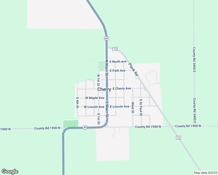 map of restaurants, bars, coffee shops, grocery stores, and more near 102 North Main Street in Cherry
