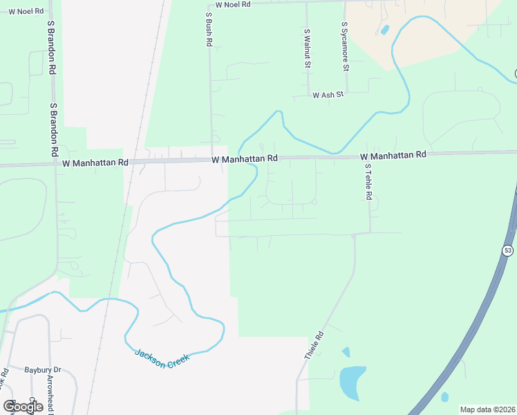 map of restaurants, bars, coffee shops, grocery stores, and more near 19841 Tanglewood Drive West in Elwood