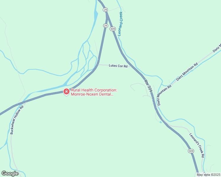 map of restaurants, bars, coffee shops, grocery stores, and more near 19 Lutes Corner Road in Monroe