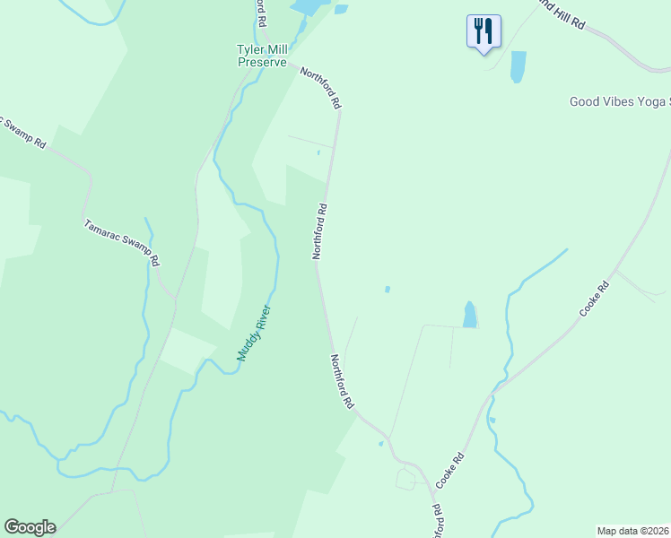 map of restaurants, bars, coffee shops, grocery stores, and more near 96 Northford Road in Wallingford