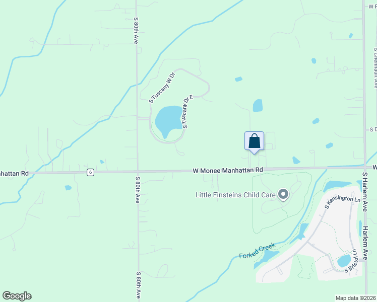 map of restaurants, bars, coffee shops, grocery stores, and more near 25311 South Tuscany West Drive in Monee