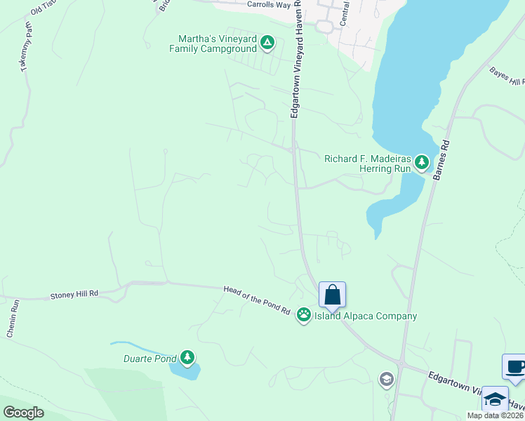 map of restaurants, bars, coffee shops, grocery stores, and more near 218 Edgartown Road in Oak Bluffs