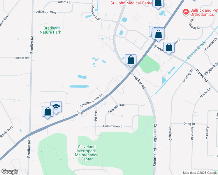 map of restaurants, bars, coffee shops, grocery stores, and more near 29842 Center Ridge Road in Westlake