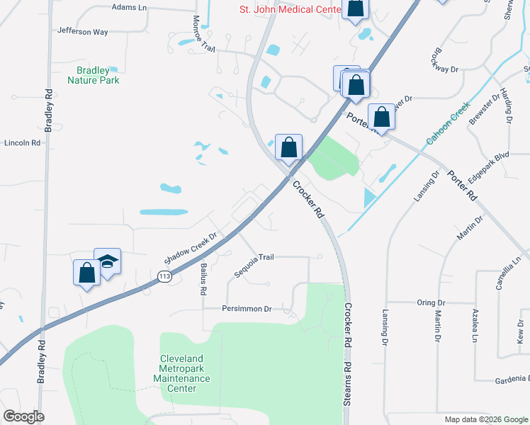 map of restaurants, bars, coffee shops, grocery stores, and more near 29765 Center Ridge Road in Westlake