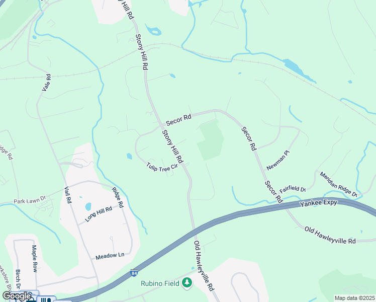 map of restaurants, bars, coffee shops, grocery stores, and more near 21 Stony Hill Road in Brookfield