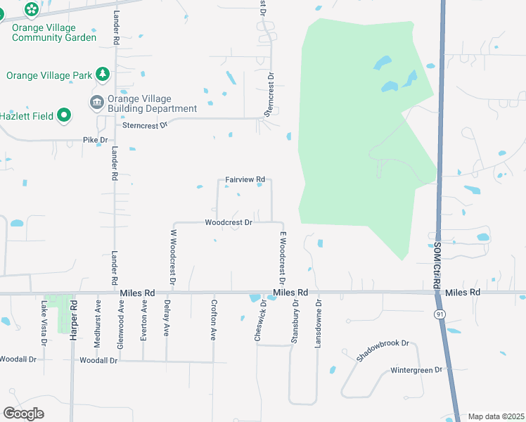 map of restaurants, bars, coffee shops, grocery stores, and more near 31599 Woodcrest Drive in Chagrin Falls