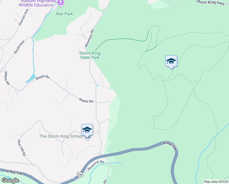 map of restaurants, bars, coffee shops, grocery stores, and more near 18 Partridge Road in Cornwall-on-Hudson
