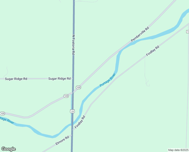 map of restaurants, bars, coffee shops, grocery stores, and more near 1585 Pemberville Road in Woodville