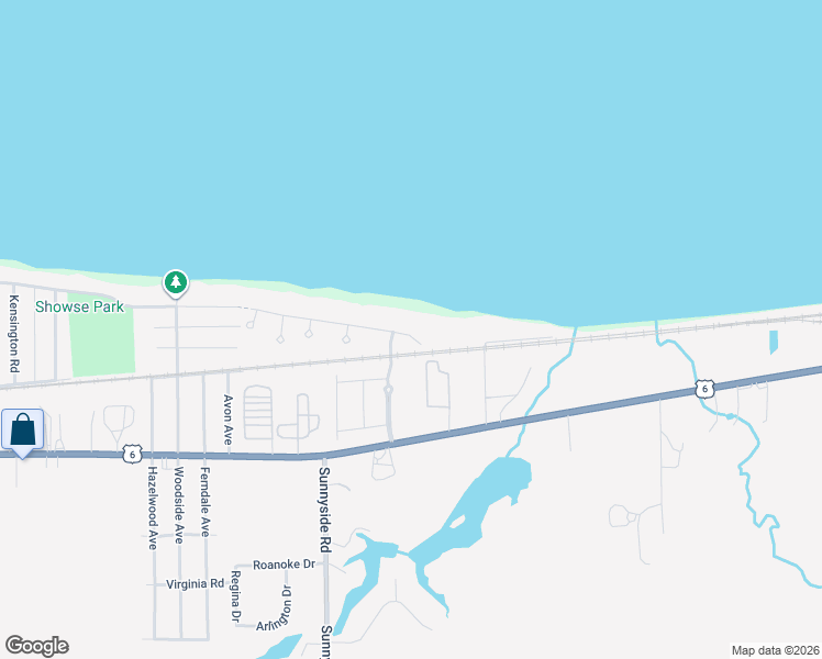 map of restaurants, bars, coffee shops, grocery stores, and more near 2828 Whispering Shores Drive in Vermilion