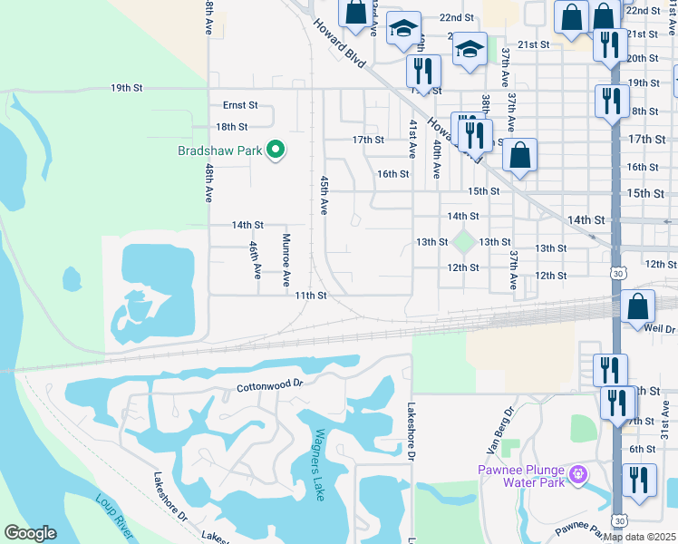 map of restaurants, bars, coffee shops, grocery stores, and more near 1100-4498 Solar Place in Columbus