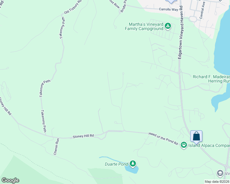 map of restaurants, bars, coffee shops, grocery stores, and more near 39 Bridle Path Road in Oak Bluffs