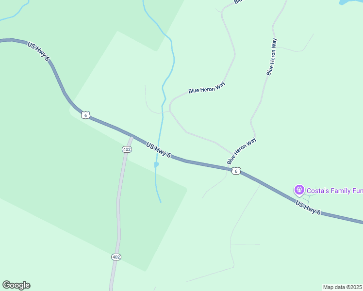map of restaurants, bars, coffee shops, grocery stores, and more near 1947 Pennsylvania 590 in Hawley