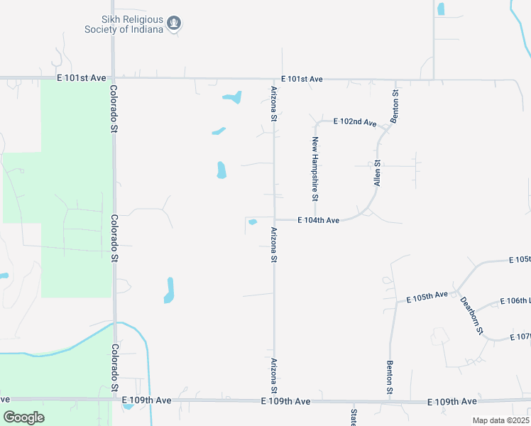 map of restaurants, bars, coffee shops, grocery stores, and more near 10410 Arizona Street in Crown Point